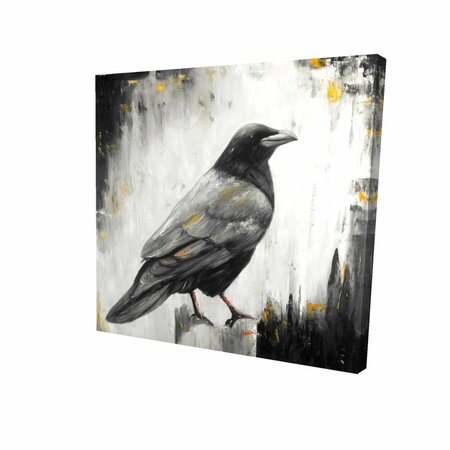 FONDO 12 x 12 in. Crow Bird-Print on Canvas FO2774632